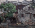 Ciudad ribereña del sur de China 2002 Paisaje chino de Shanshui